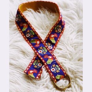 Vintage 1970s Embroidered Belt
